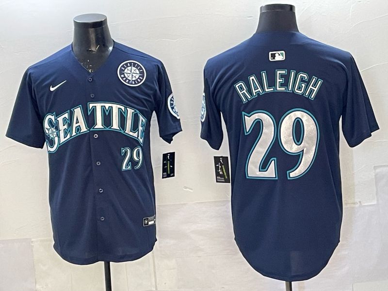 Men 2025 Seattle Mariners #29 Raleigh Blue Game Nike MLB Jersey 53->seattle mariners->MLB Jersey